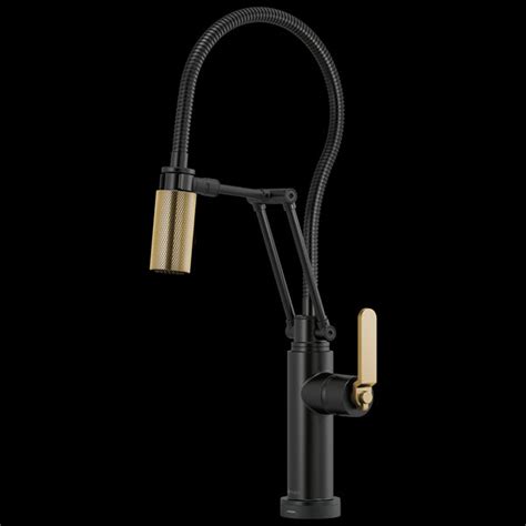 Brizo Litze Smarttouch Articulating Kitchen Faucet With Finished Hose Plumbtile