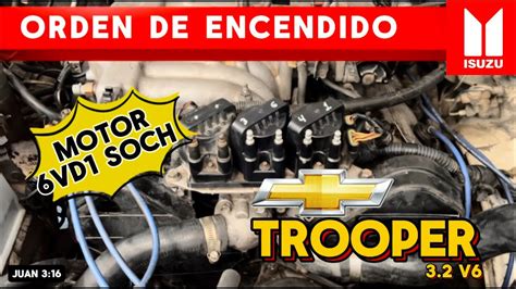 ORDEN DE CABLES DE BUJÍAS CHEVROLET TROOPER 3 2 v6 ORDEN DE ENCENDIDO