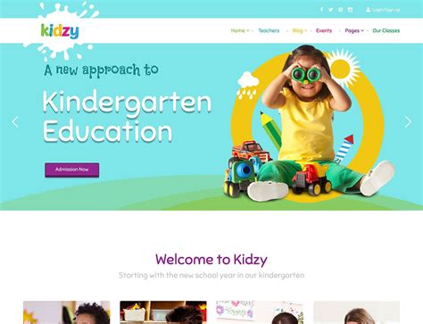 Kindergarten Websites For Themes