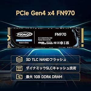 Amazon Fikwot FN970 SSD 4TB M 2 2280 PCIe Gen4 x4 NVMe 1 4 内蔵 SSD ヒート