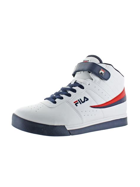 Fila Mens Vulc 13 Faux Leather Contrast Trim High Top Sneakers ...