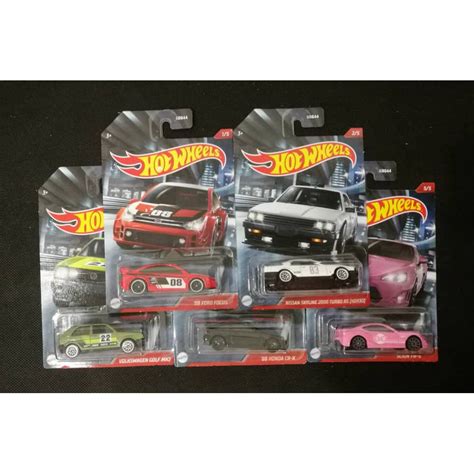Hot Wheels Theme Automotive 2020 Nightburnerz Ford Focus Nissan Skyline DR30 VW Golf MK2 Honda