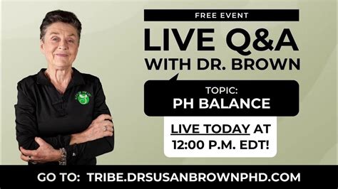 Ph Balance Alkaline Diet Qanda With Dr Susan Brown Youtube