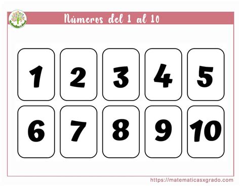 Fichas De Números Para Imprimir En Pdf Para Niños