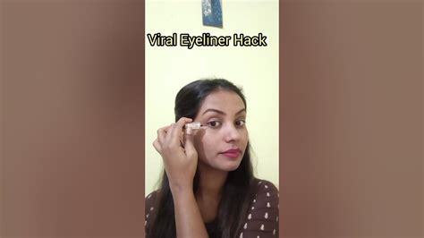 Weird Viral Eyeliner Hack 😝 Lets Try 😁 Viral Shorts Youtube