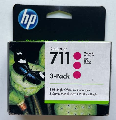 HP 711 3 Pack 29 Ml Magenta DesignJet Ink Cartridge EBay