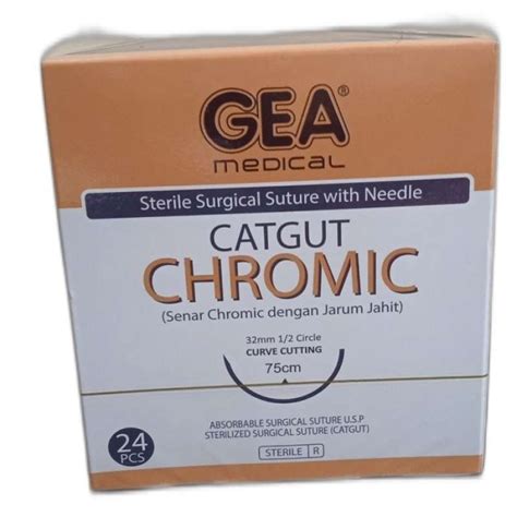 Promo Benang Operasi Bedah Catgut Chromic Dengan Jarum Gea