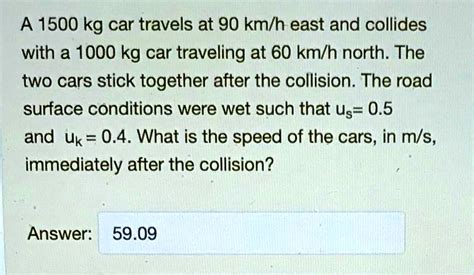 Solved A Kg Car Travels At Km H East And Collides With A