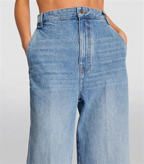 Khaite Ian High Rise Wide Leg Jeans Harrods Hk