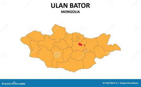 Ulan Bator Map In Mongolia Vector Map Of Mongolia Regions Map Of