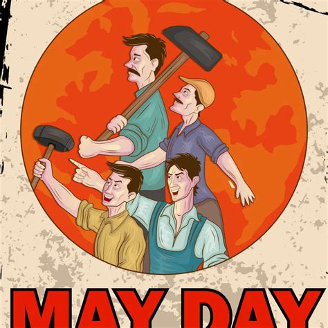 May Day Cartoon Wall Art | Digital Art