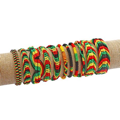 2021 Rasta Friendship Bracelet Wristband Cotton Silk Reggae Jamaica