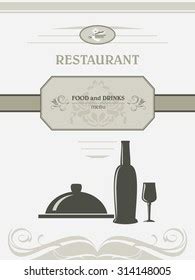restaurant menu title page design vector stock vector royalty