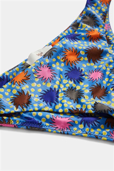 Outlet Kad N Psc Mavi Desenli Bikini