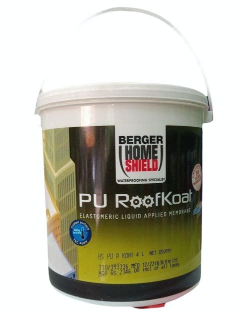 Berger Home Shield PU Roofkoat Elastomeric Liquid Applied Membrane