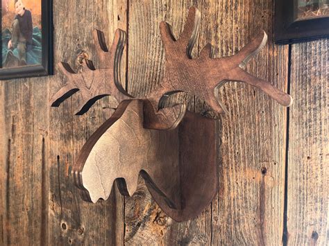 Wooden Moose Head Scroll Saw Pattern Template By MaineVibes On Etsy