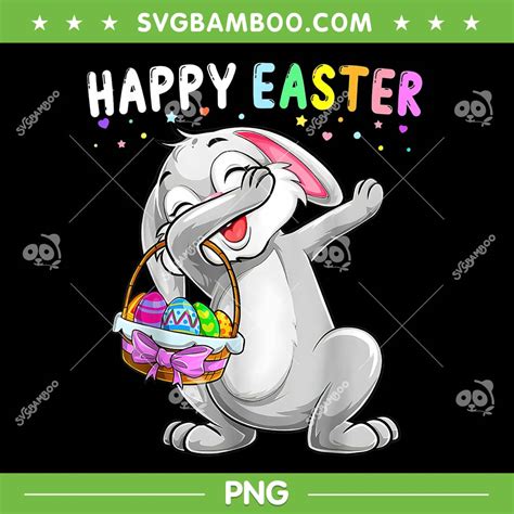 Happy Easter Dabbing Rabbit Png