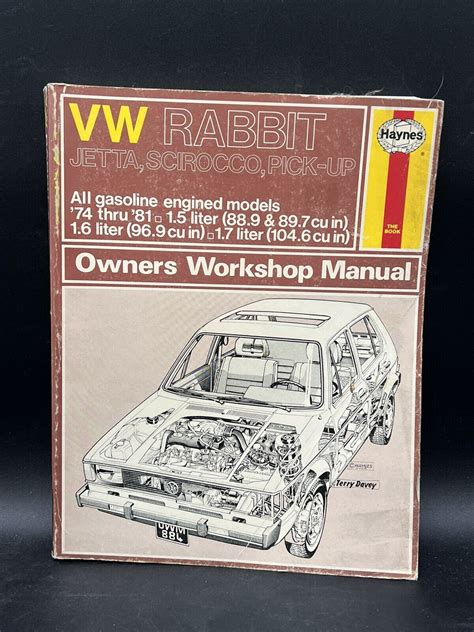 Haynes VW Rabbit Jetta Scirocco And Pick Up Owners Workshop Manual