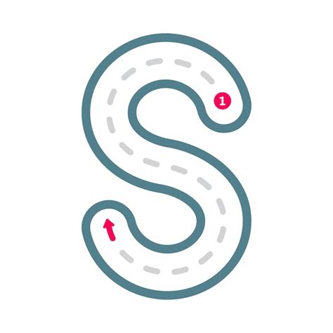 Premium Vector | Tracing alphabet letter S uppercase prewriting dotted ...