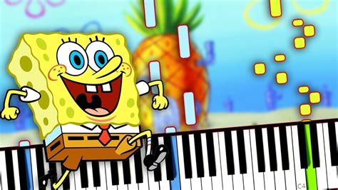 Spongebob Squarepants Piano Medley Piano Cover Sheet Music Midi Synthesia Tutorial Youtube