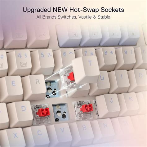 Teclado Mec Nico Redragon Ucal Pro K Hot Swap Inal Mbrico Rgb Modos