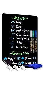 Amazon CUHIOY Magnetic Black Dry Erase Board Sheet 12x8 For