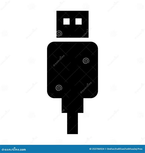 Usb Plug Cable Icon Technology Connect Device Sign Electronic