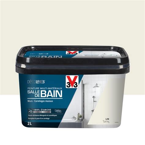 Peinture Mur Carrelage Lin Satin V33 Rénovation Cuisine Et Bain 2l Leroy Merlin