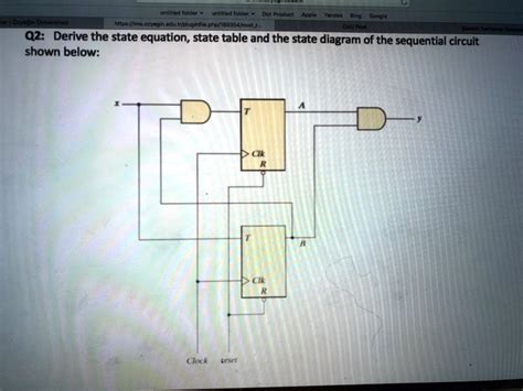 Solved Q2 Derive The State Equation State Table And The State Diagram Of The Sequential