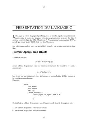 Traduction Des Expression Algorithmique En Langage C Pdf Notice