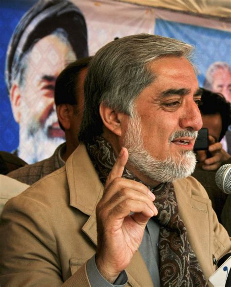 Afghan Presidential Candidate Abdullah Abdullah Addresses His Supporters