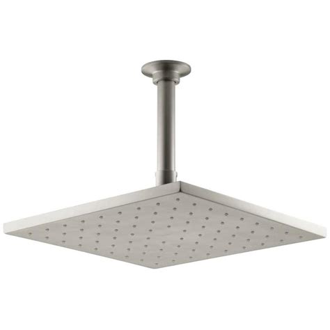 KOHLER Contemporary Vibrant Brushed Nickel 1-Spray Rain Shower Head at Lowes.com