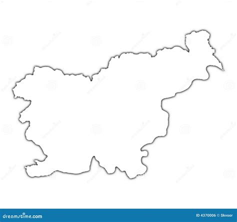 Slovenia Outline Map National Borders Cartoon Vector | CartoonDealer ...