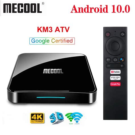 MECOOL Dispositivo De TV Inteligente KM3 ATV Decodificador Con Android