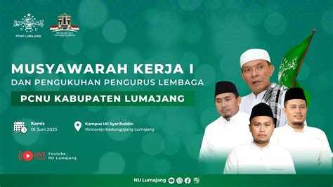 Live Musyawarah Kerja Dan Pengukuhan Pengurus Lembaga I Pcnu