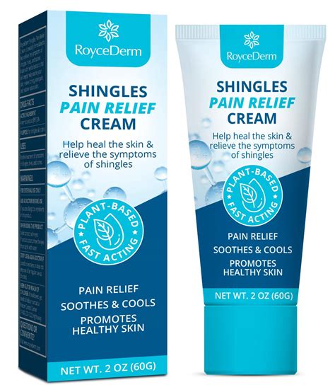 Roycederm Shingles Pain Relief Cream - Fast Acting Shingles Treatment ...