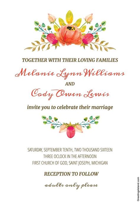 72 Beautiful Wedding-Invite Printables to Download For Free! | Free ...