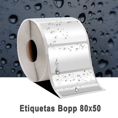 Etiquetas 80x50 bopp para impressoras térmicas Argox os214 plus Zebra