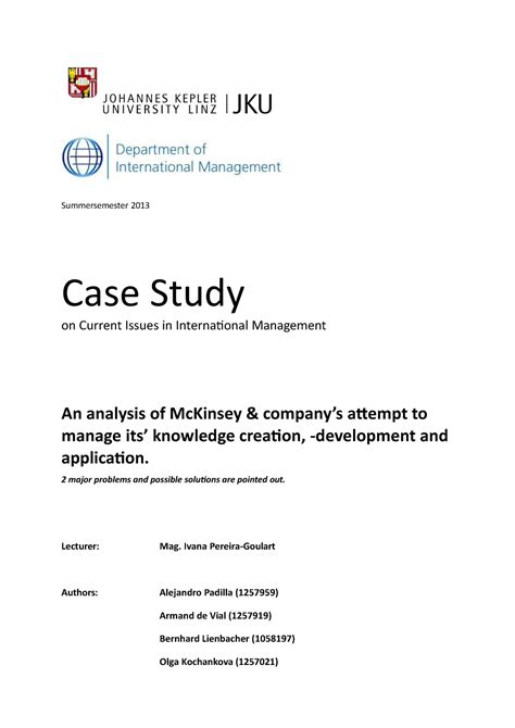 Mckinsey Case Case Study Practice For Competition In MT