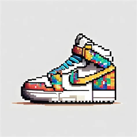 Premium Photo Sneakers Pixel Art Design Sneakers Creative Shoes