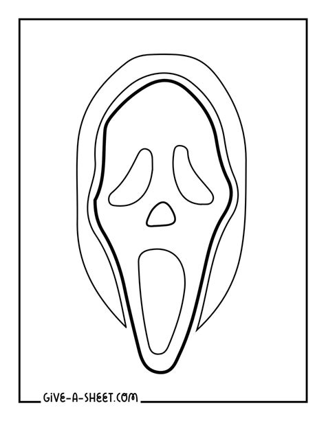 Ghostface Coloring Pages Free Pdf Printables Give A Sheet