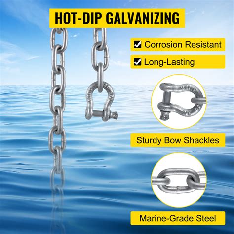 Vevor Anchor Chain X Galvanized Steel Chain Anchor