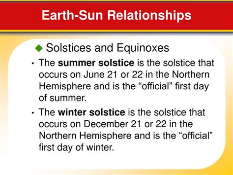 Ppt Earth Sun Relationships Powerpoint Presentation Free Download