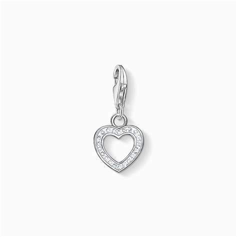 Thomas Sabo Charm anheng hjerte i sølv med zirkonia Symbols of Love