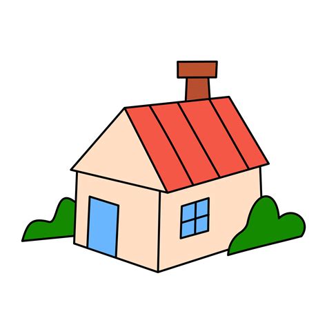 Cute House Simple Illustration For Kids Drawing 14012124 Png