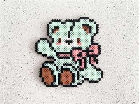 Soft Bears Pixel Perler Beads Art Can Be Fridge Magnet Etsy