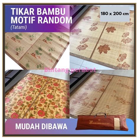 Jual Tikar Lipat Tikar Bambu Tatami X Cm Tikar Piknik Motif