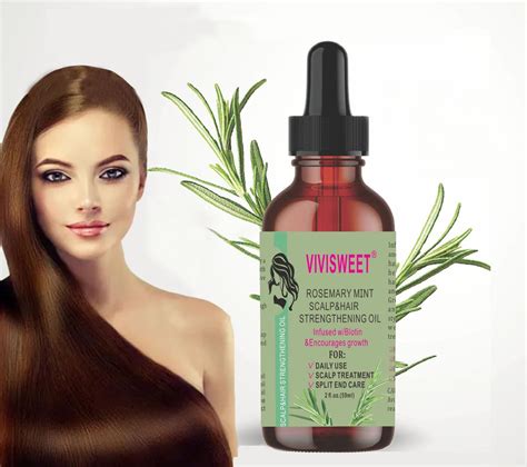 Xerdsx Rosemary Mint Scalp And Hair Strengthening Oil With Biotin And Essential Oils Nourishing