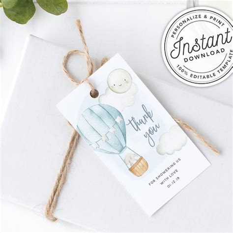 Up Up And Away Hot Air Balloon Boy Baby Shower Welcome Sign Etsy