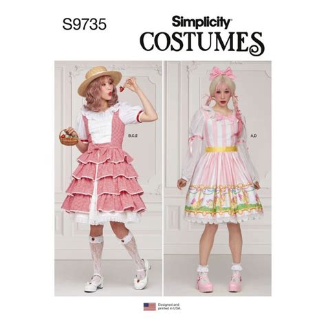 Simplicity Sewing Pattern S9735 Misses Costume White